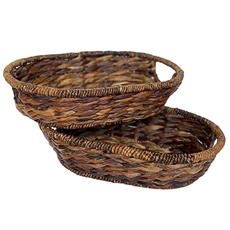 Baking Kitchen Set - Handwoven Oval Wicker Baskets Set of