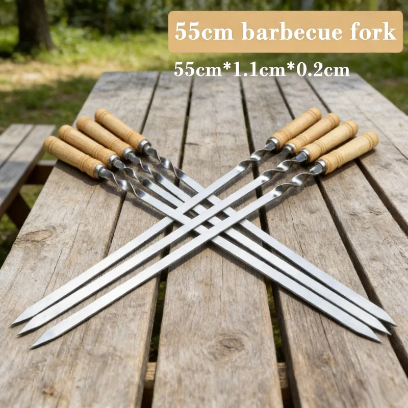 Kitchen Baking Sheet Organizer - 6pcs BBQ Skewer Stainless Steel Barbecue