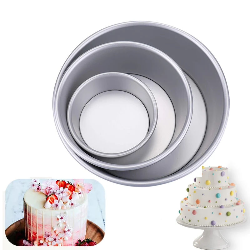Kitchen Baking Pan Set - 4/6/8/10/12inch Tiered Round Cake Mold Removable