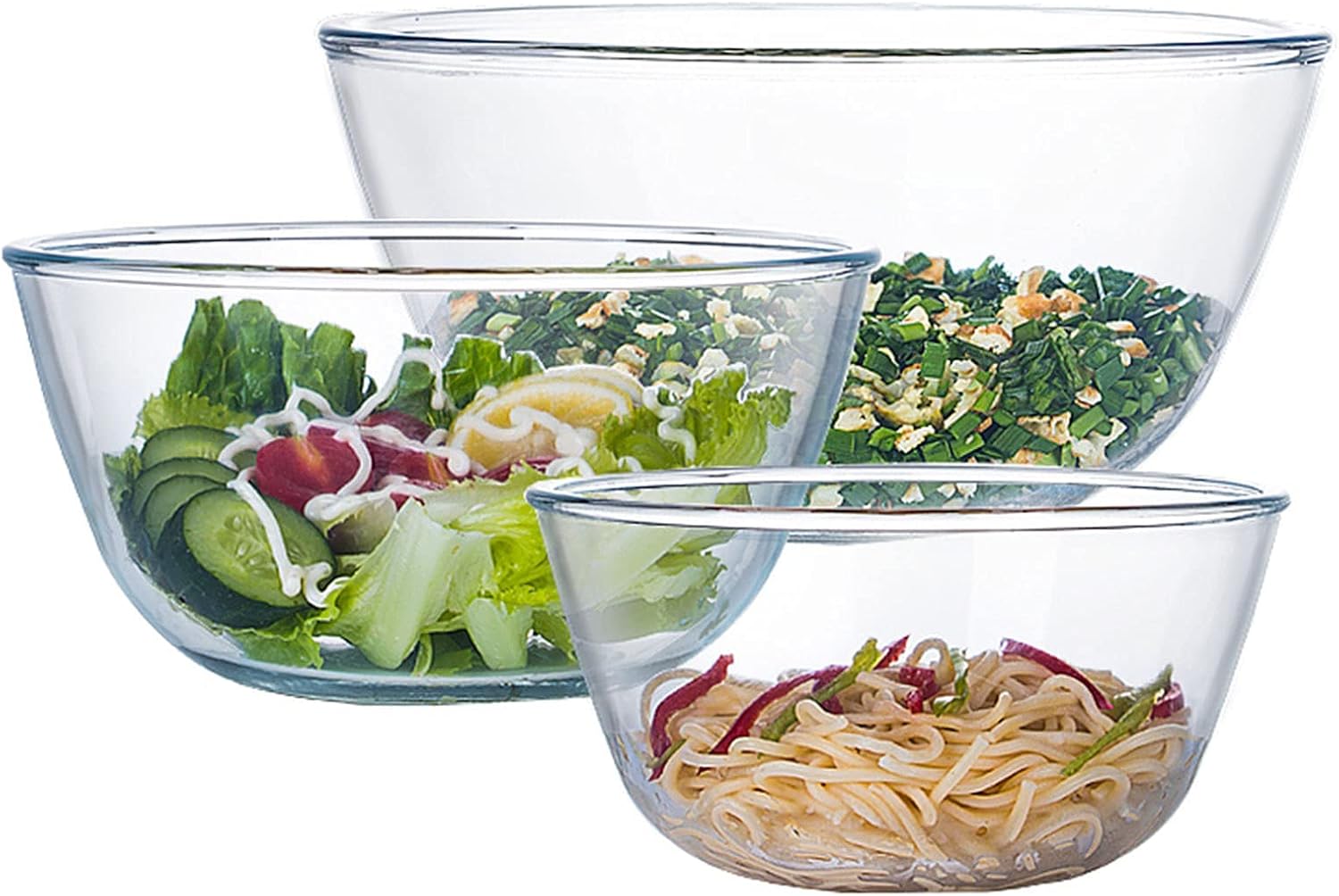 Baking Kitchen Set - Glass Mixing Bowl Set of 3