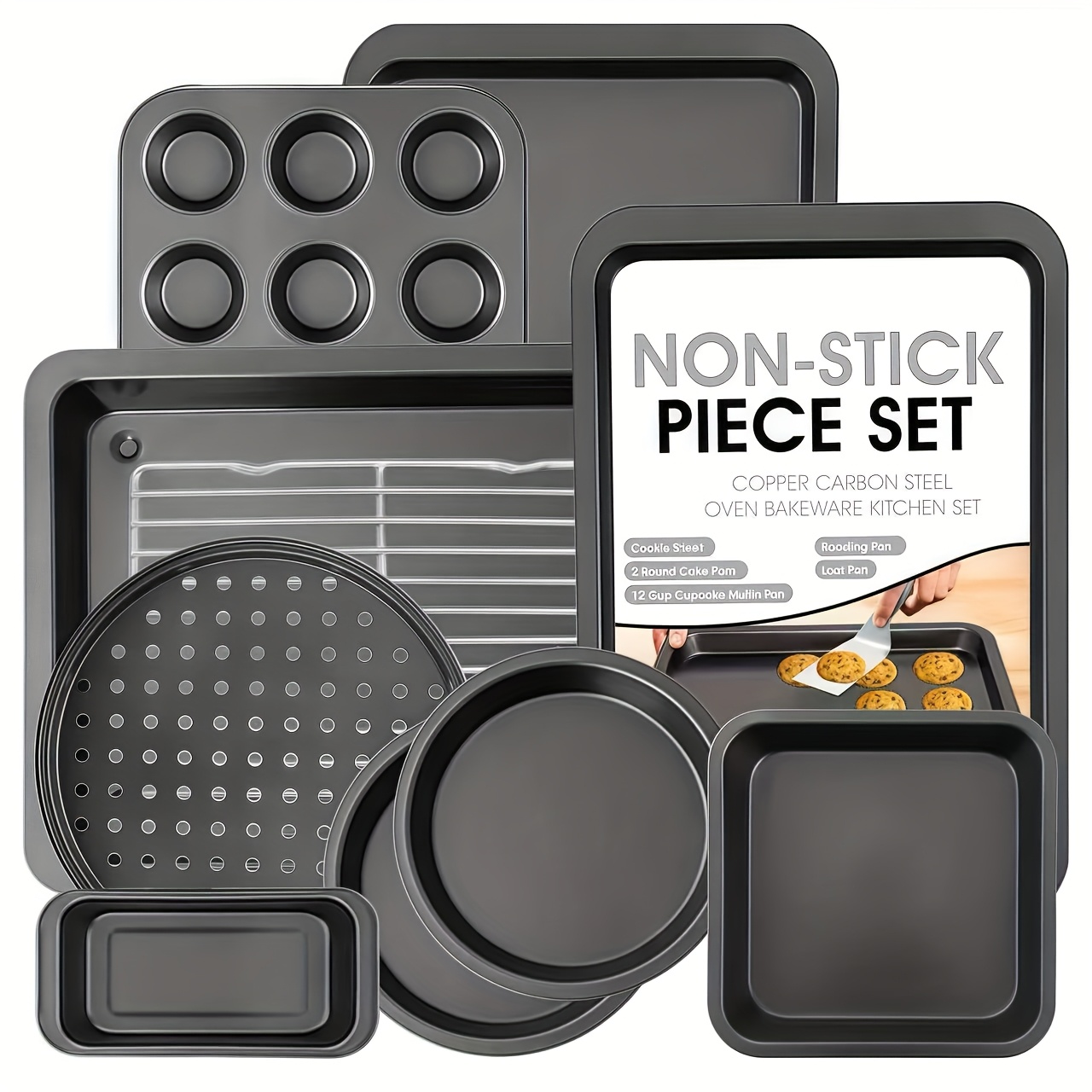 Kitchen Essentials Baking Tray - Set of 10 Baking Trays, Featuring