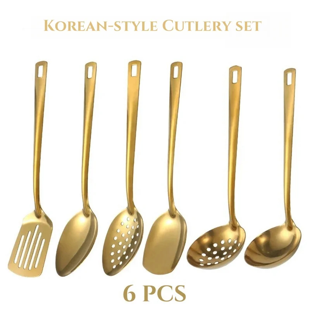 Kitchen Baking Pan Set - 6pcs Hot Pot Cutlery Set Stainless