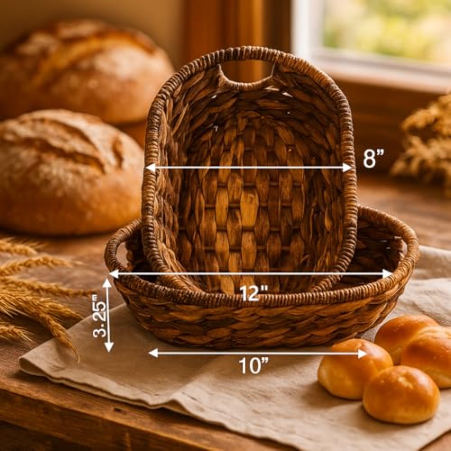 Handwoven Oval Wicker Baskets  - Baking Kitchen Set 리뷰 및 가격