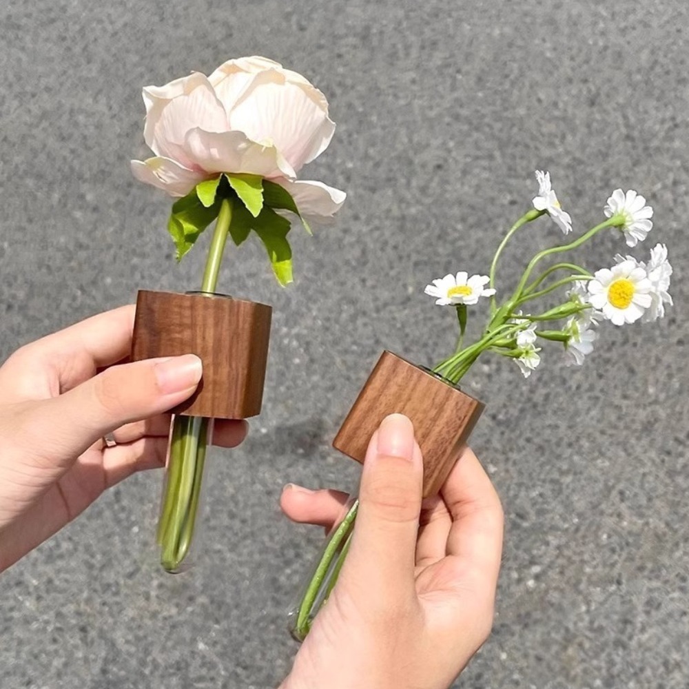 Wooden Test Tube Vase Refriger - Kitchen Quiz 리뷰 및 가격