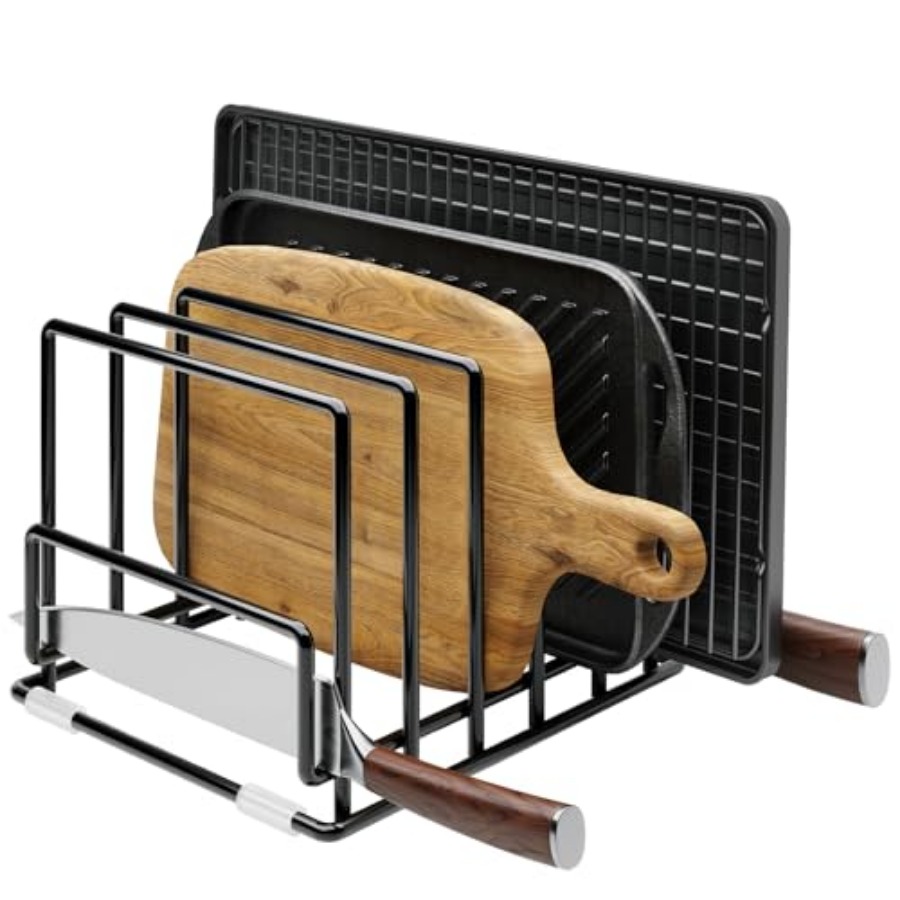 Cutting Board Organizer Rack w - Kitchen Cabinet Baking Sheet Organizer 리뷰 및 가격