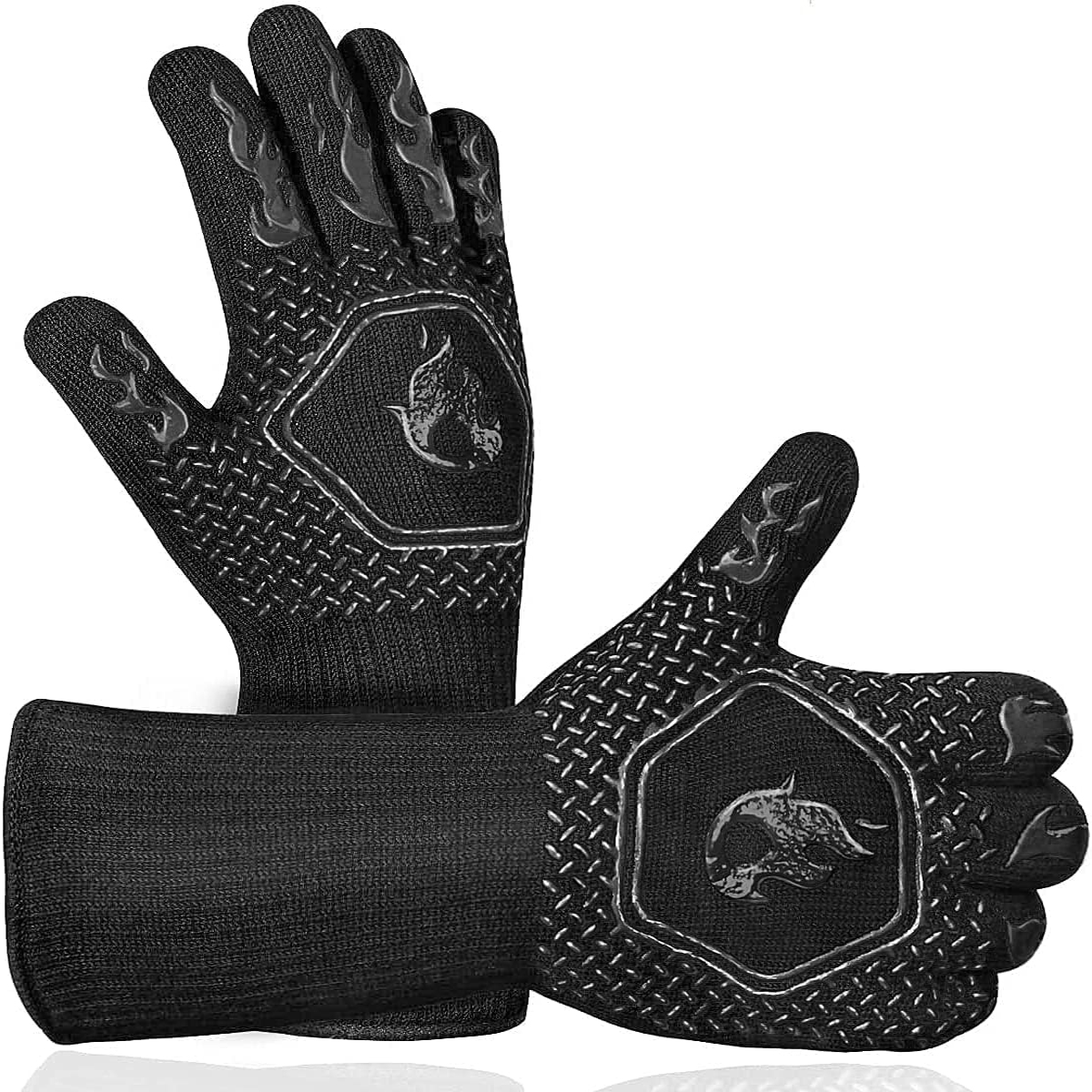 BBQ Grill Gloves High Temp Res - Kitchen Baking Gloves 리뷰 및 가격
