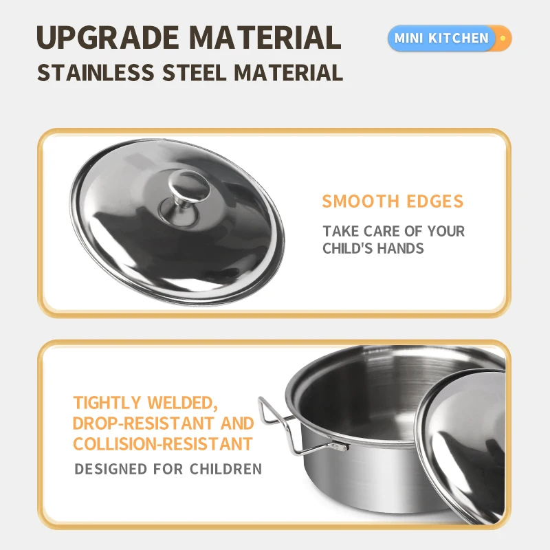 Stainless Steel Kids Kitchen T - Kitchen Baking Pan Set 리뷰 및 가격
