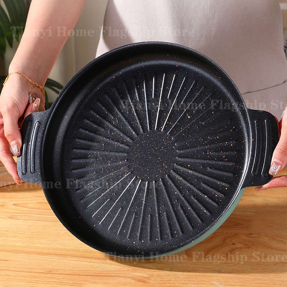Grill Pan Round Non-Stick Barb - Kitchen Baking Containers 리뷰 및 가격