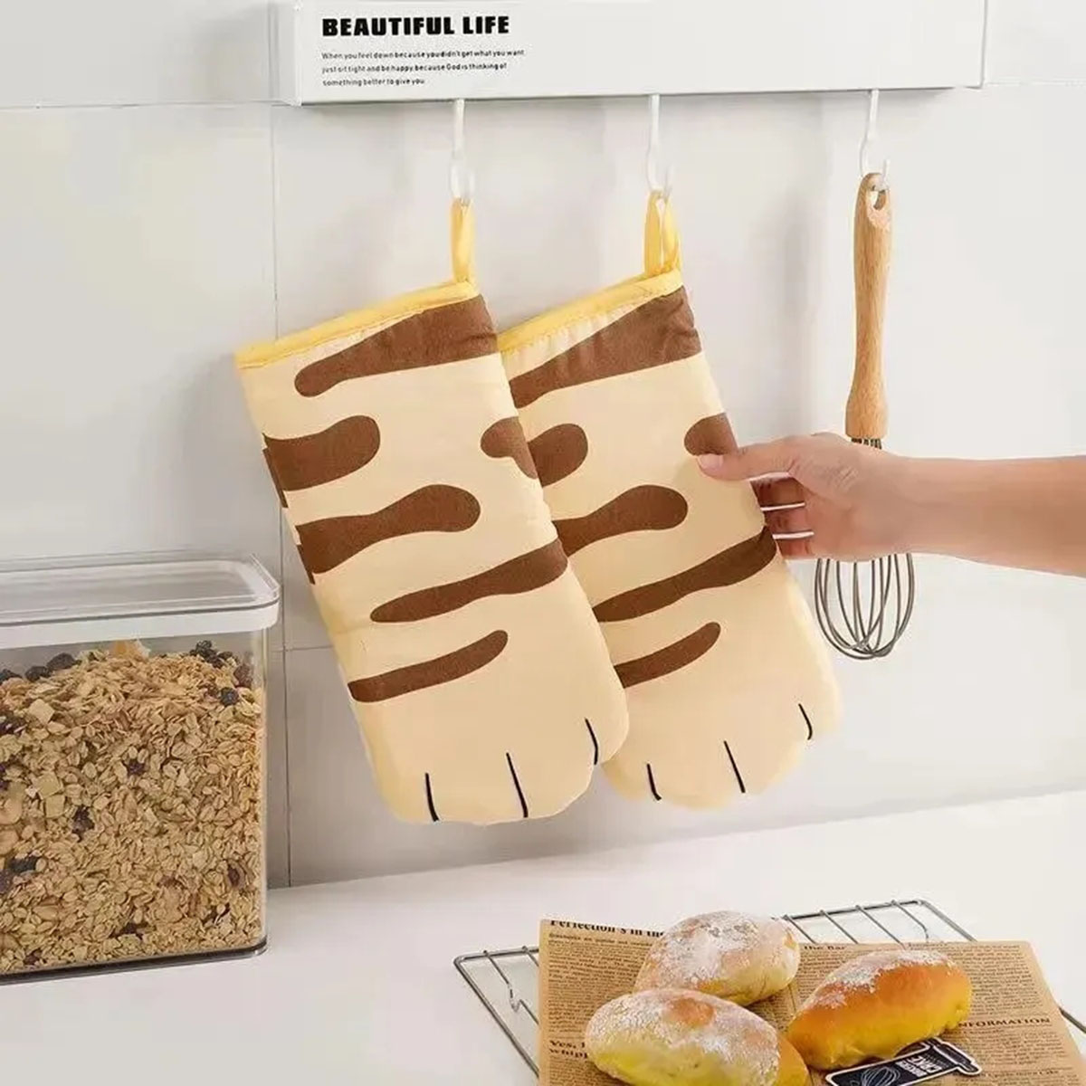 Microwave Long Cotton Gloves C - Kitchen Baking Gloves 리뷰 및 가격