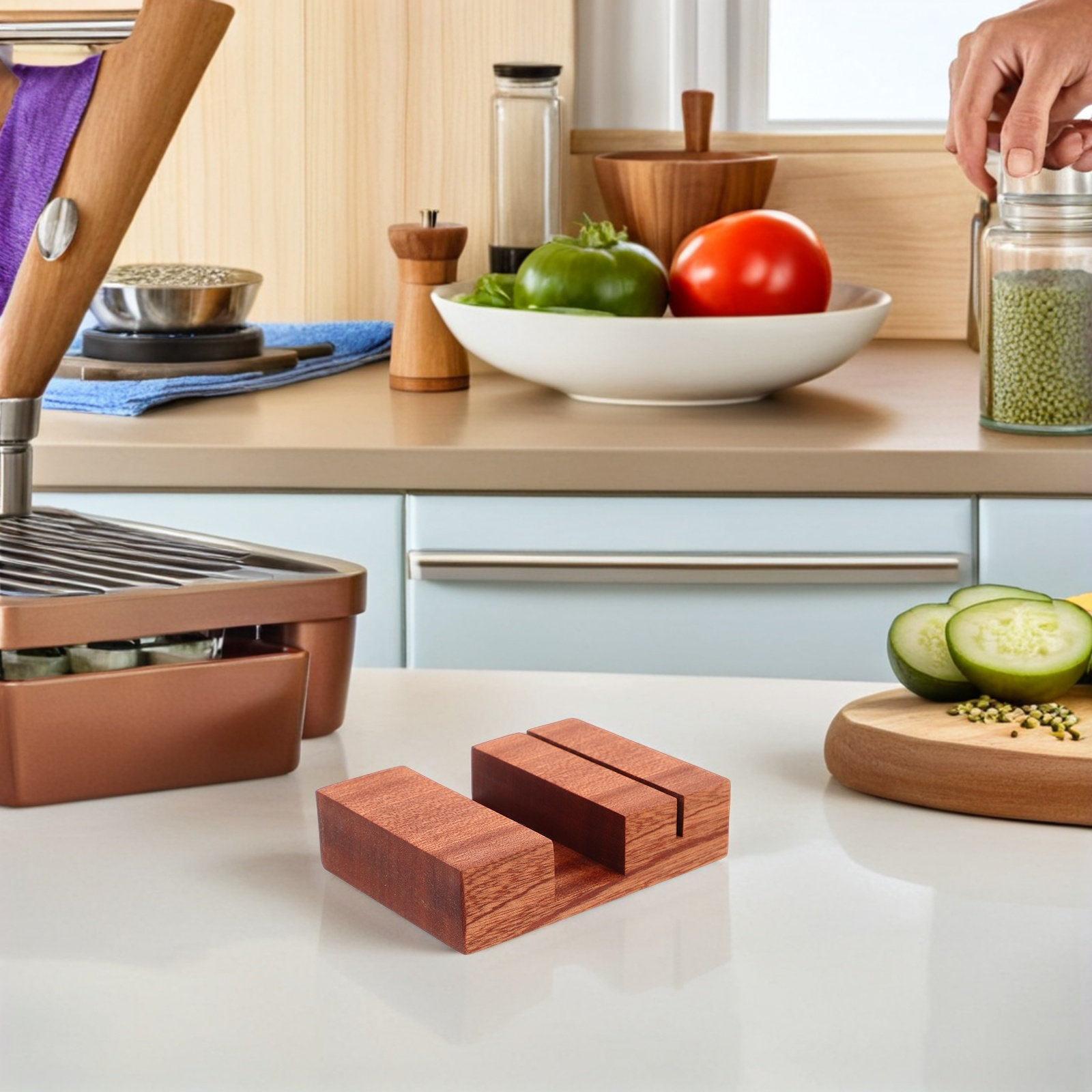 Wooden Pot Lid Holder Kitchen  - Kitchen Baking Sheet Organizer 리뷰 및 가격
