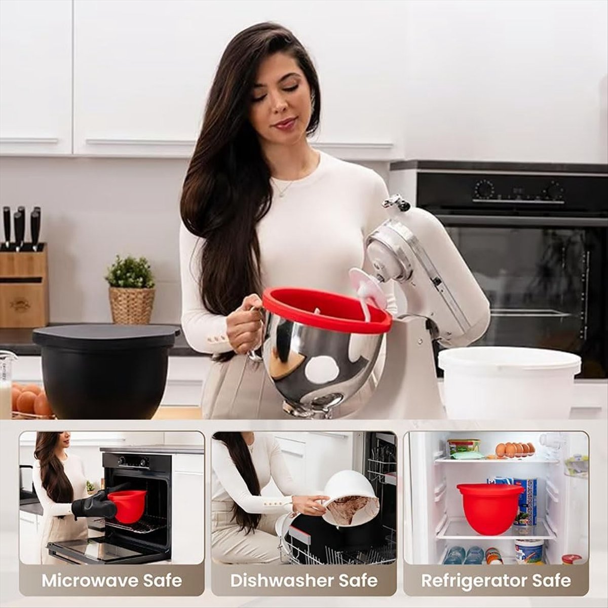 (A25M) 3pcs Silicone Liners fo - Kitchen Aid Baking Mixer 리뷰 및 가격
