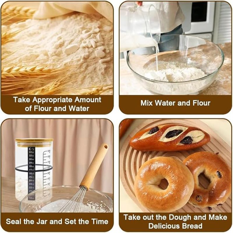 Sourdough Starter Jar Kit Sour - Kitchen Baking Containers 리뷰 및 가격