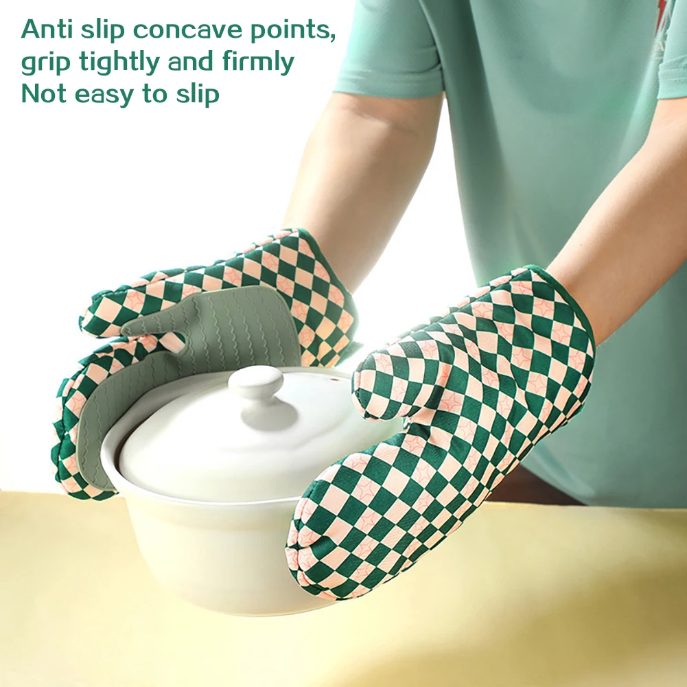 Silicone Oven Mitts Heat Resis - Kitchen Baking Gloves 리뷰 및 가격