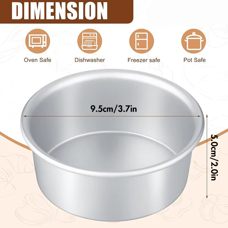 6/12Pcs Aluminum Mini Cake Pan - Kitchen Baking Pan Set 리뷰 및 가격