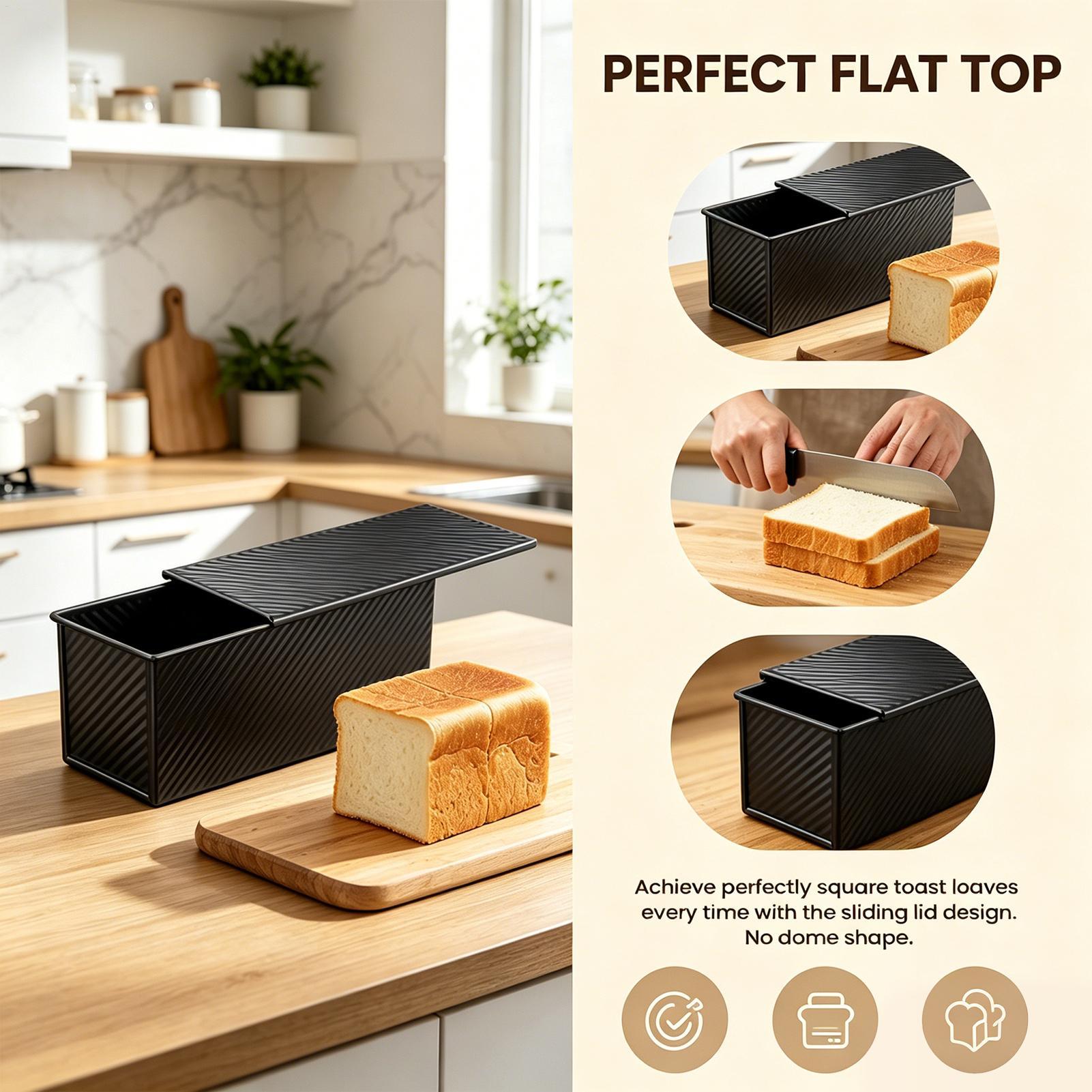 Loaf Pan With Lid Corrugated C - Kitchen Baking Pans 리뷰 및 가격