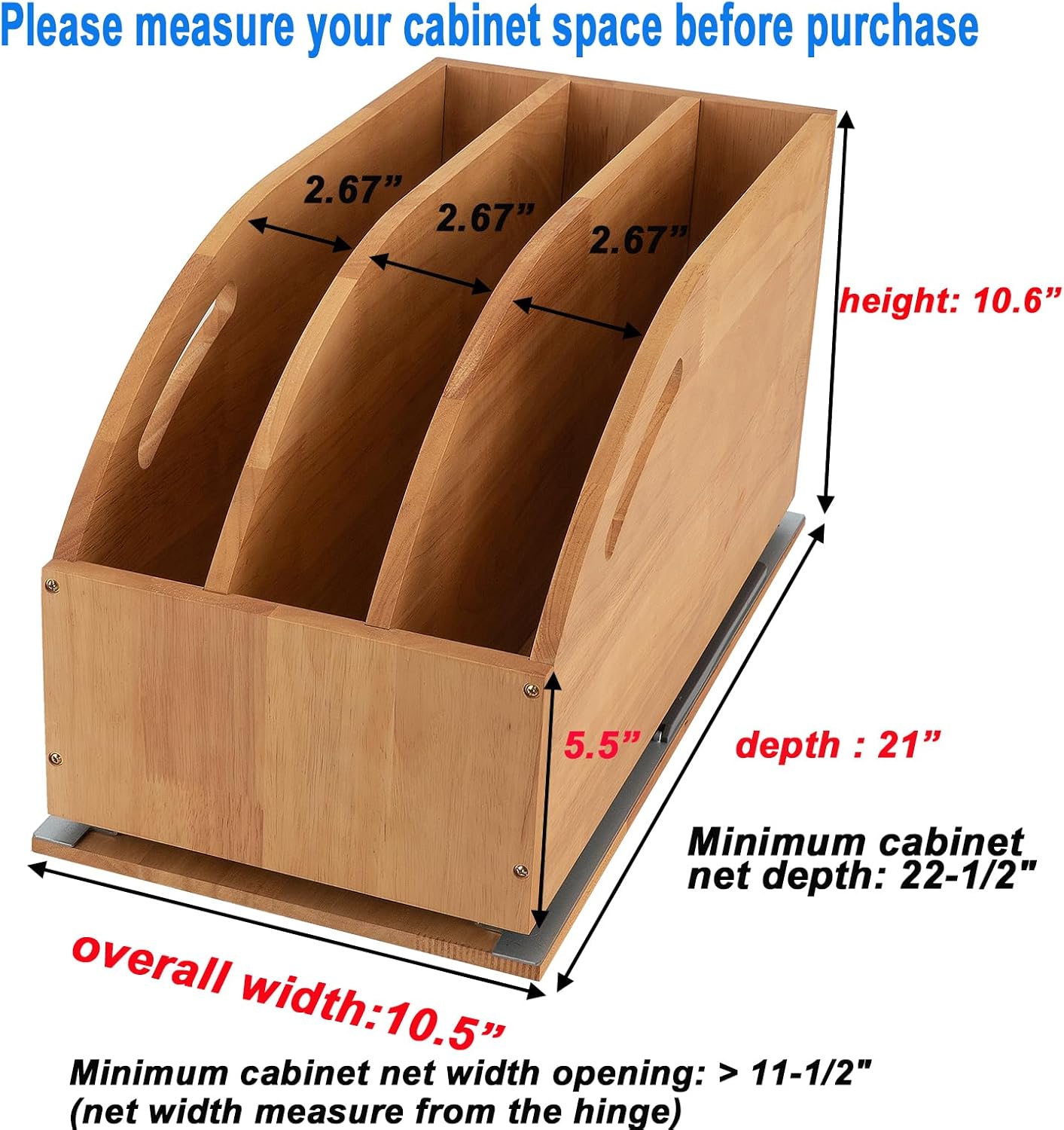 Pull Out Cabinet Organizer for - Kitchen Cabinet Baking Sheet Organizer 리뷰 및 가격