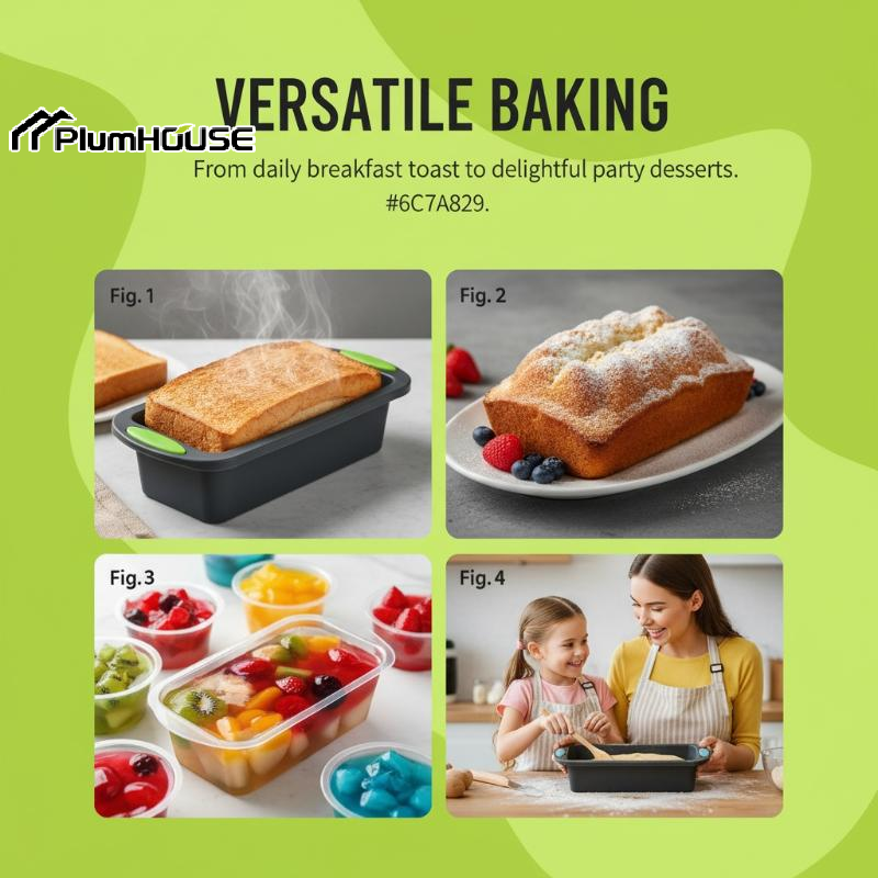 1pc Silicone Rectangular Bakin - Kitchen Essentials Baking Tray 리뷰 및 가격
