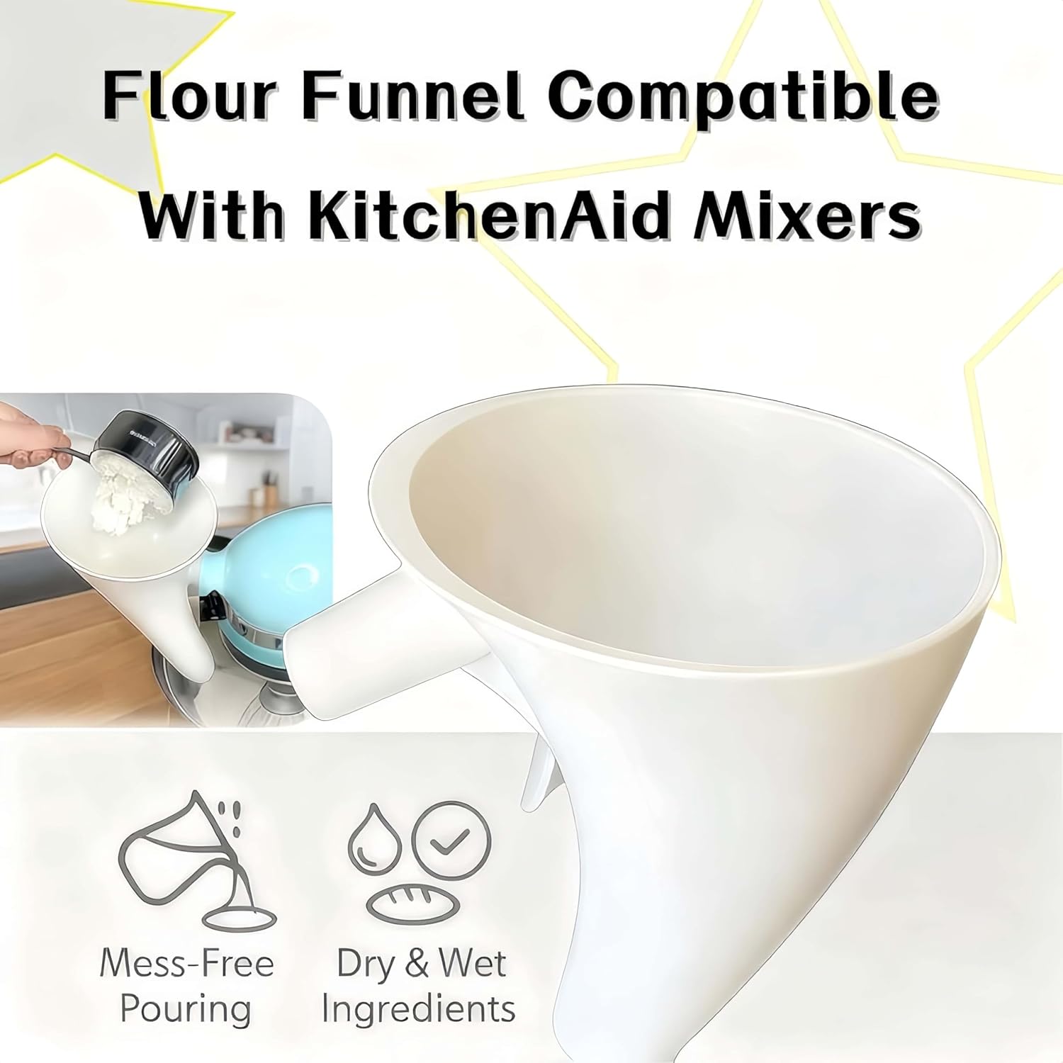 Flour Funne Mixer for Kitchen  - Kitchen Aid Baking Mixer 리뷰 및 가격