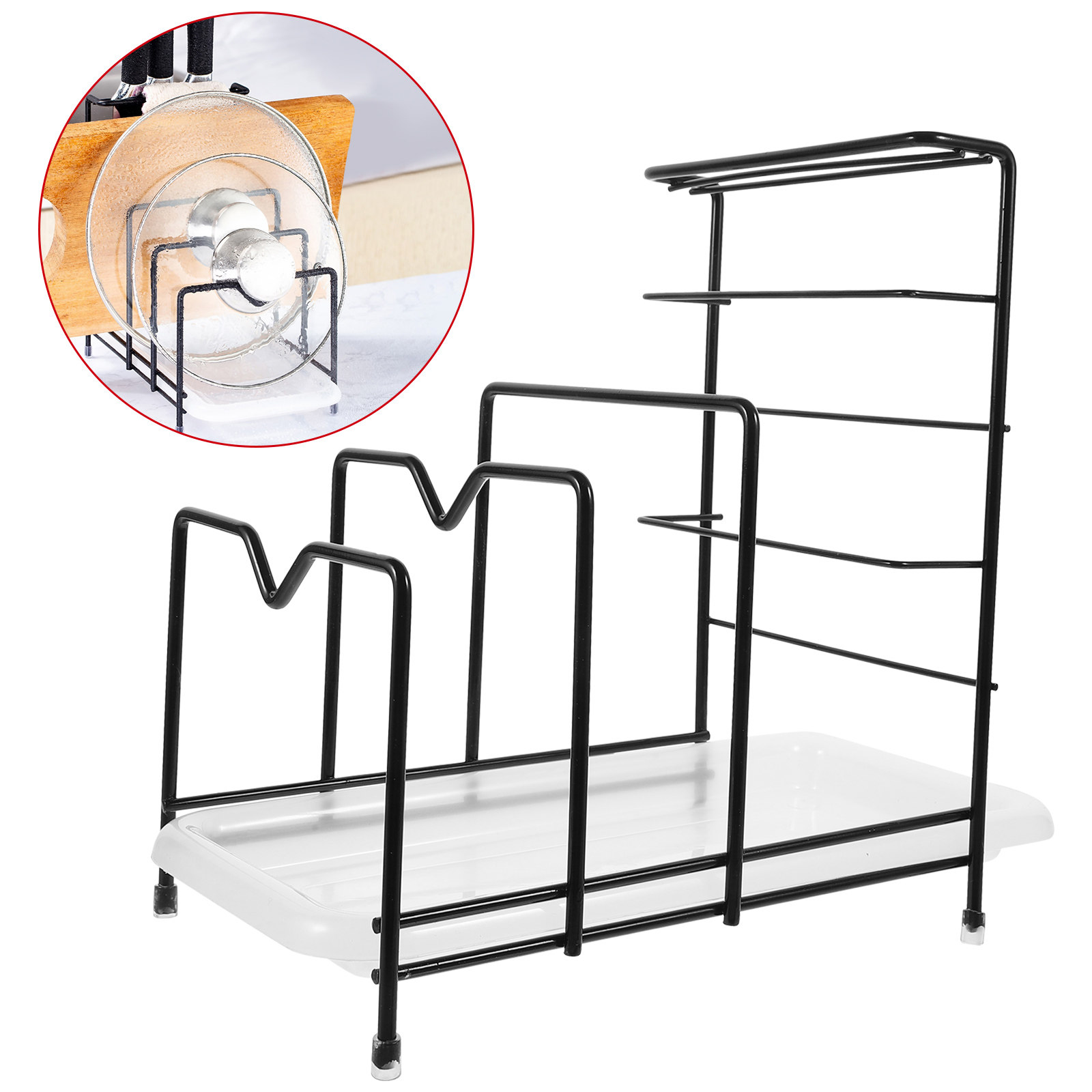 Pot Lid Rack Cutting Board Org - Kitchen Cabinet Baking Sheet Organizer 리뷰 및 가격