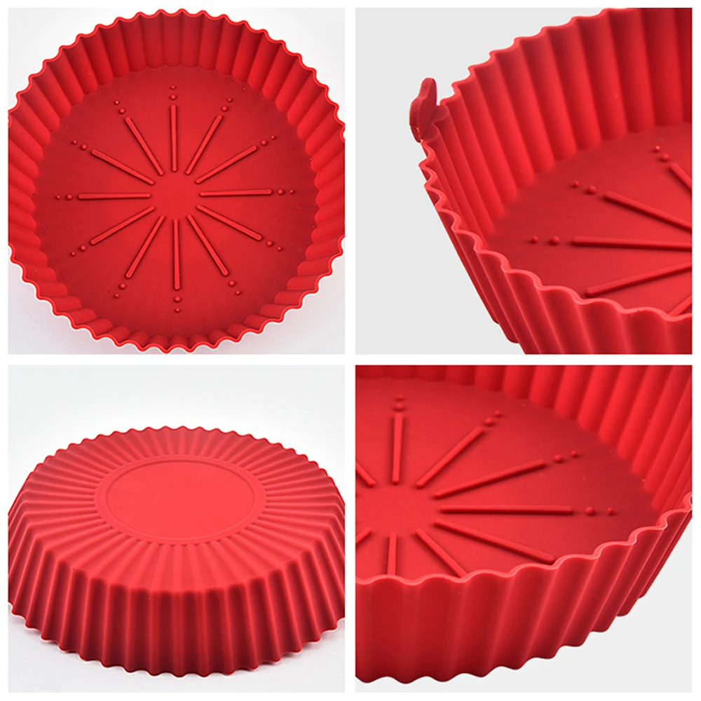 Round Air Fryer Silicone Pot - - Kitchen Essentials Baking Tray 리뷰 및 가격
