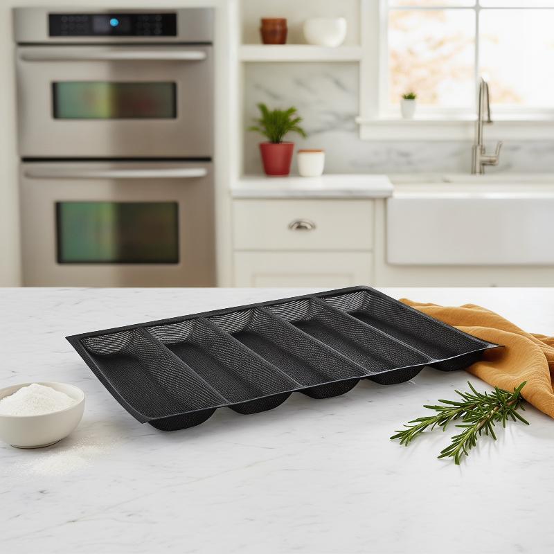 5 Cavity Hoagie Rolls Pan Nons - Kitchen Essentials Baking Tray 리뷰 및 가격
