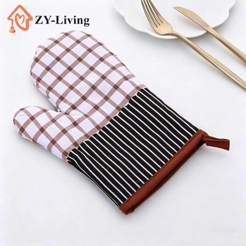 1Pcs Thickened Plaid Microwave - Kitchen Baking Gloves 리뷰 및 가격