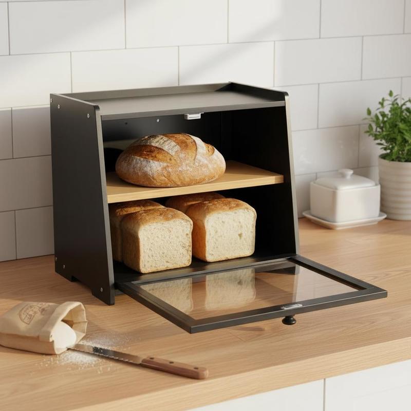 Double Layer Bread Box for Kit - Kitchen Baking Containers 리뷰 및 가격