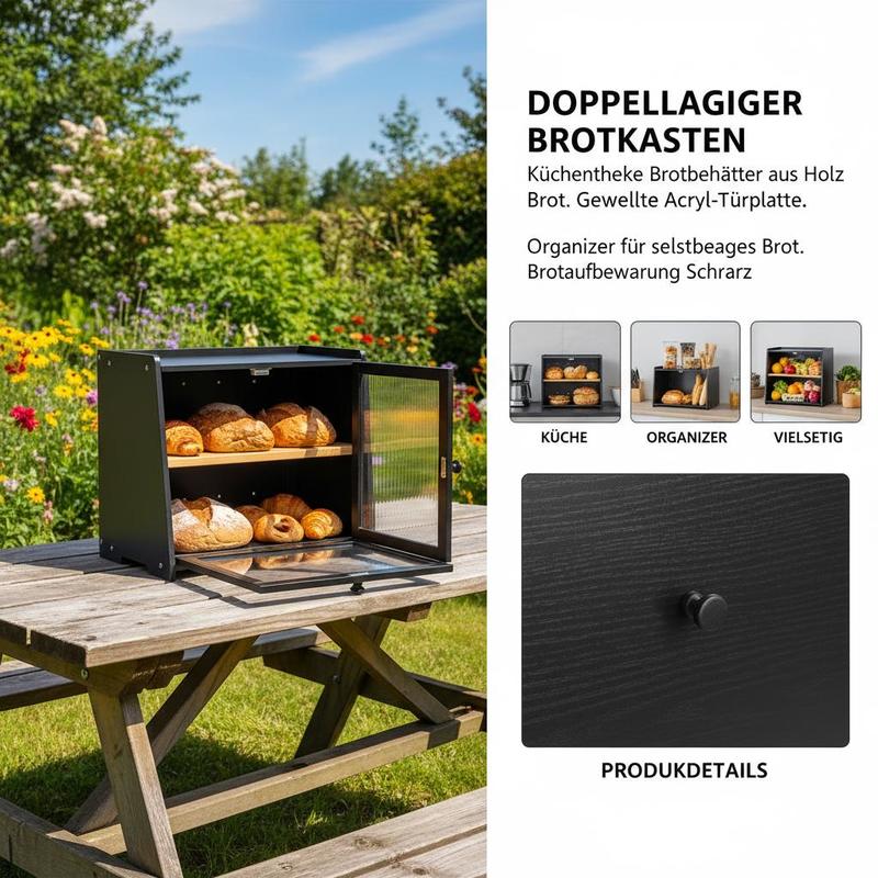Double Layer Bread Box for Kit - Kitchen Baking Containers 리뷰 및 가격