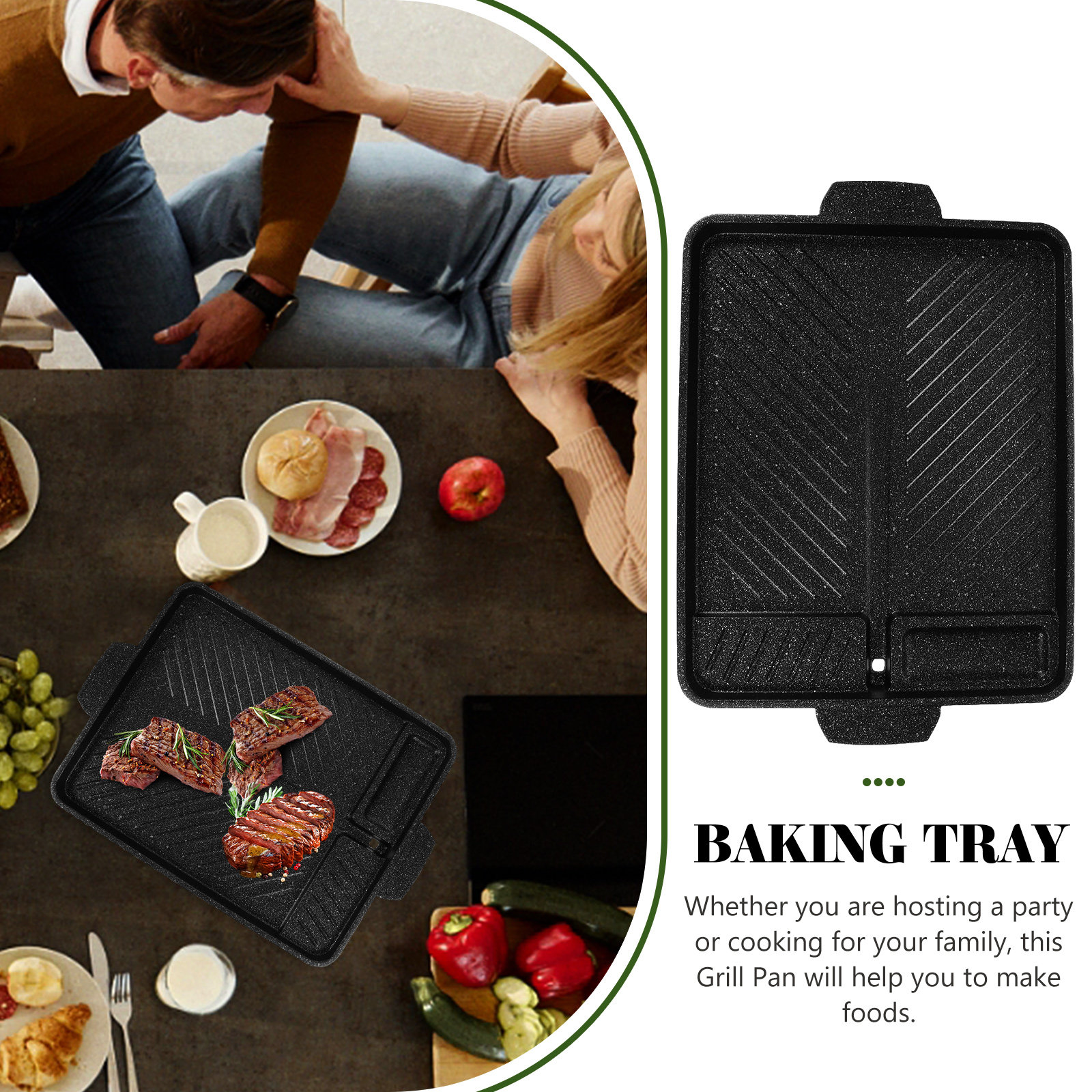 Grill Pan Nonstick Baking Tray - Kitchen Essentials Baking Tray 리뷰 및 가격
