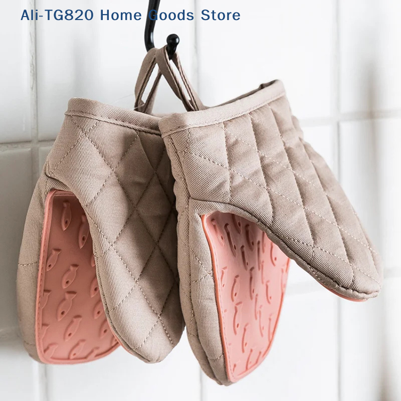 Silicone Anti-scalding Oven Gl - Kitchen Baking Gloves 리뷰 및 가격