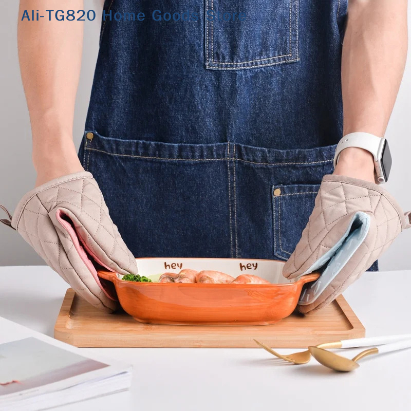Silicone Anti-scalding Oven Gl - Kitchen Baking Gloves 리뷰 및 가격