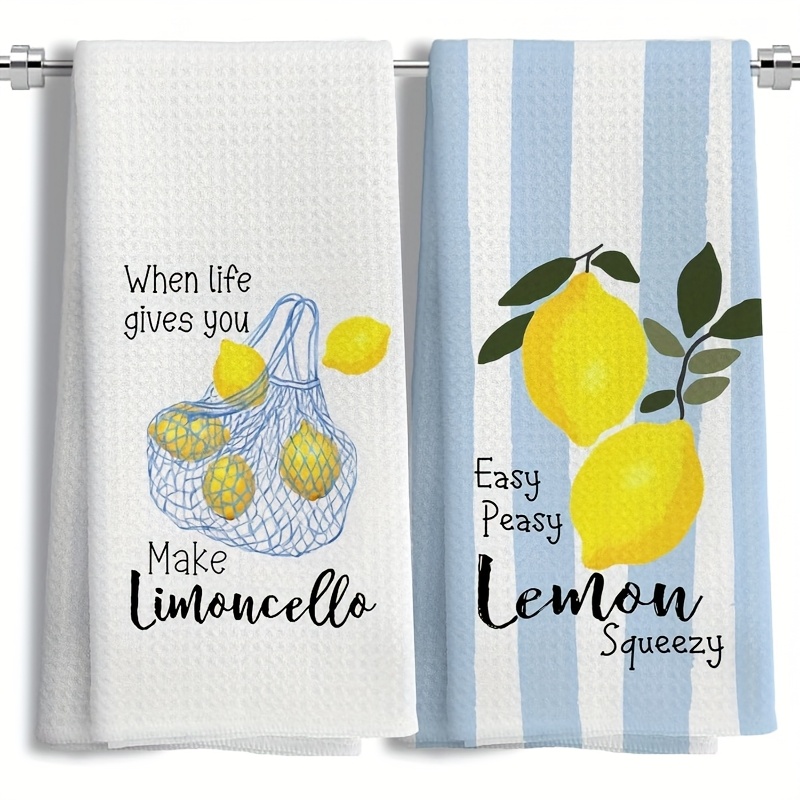 2Pcs, Lemon Mesh Kitchen Towel - Baking Kitchen Set 리뷰 및 가격