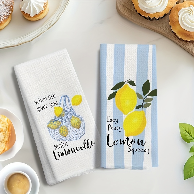 2Pcs, Lemon Mesh Kitchen Towel - Baking Kitchen Set 리뷰 및 가격