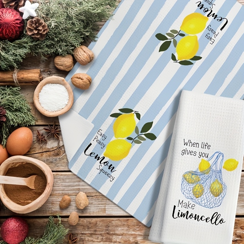 2Pcs, Lemon Mesh Kitchen Towel - Baking Kitchen Set 리뷰 및 가격