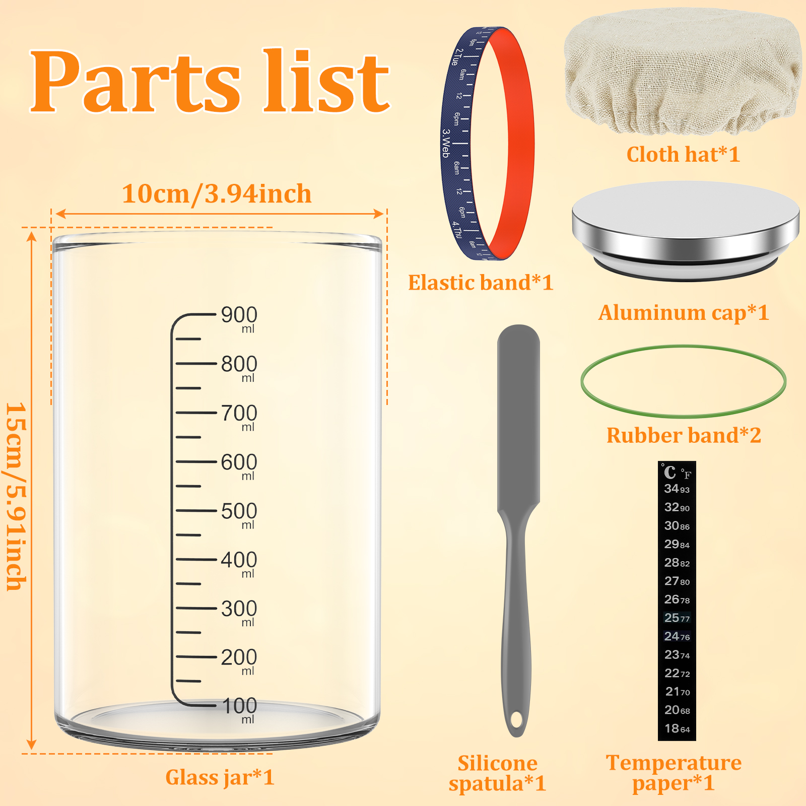 Sourdough Starter Jar Kit 900m - Kitchen Baking Containers 리뷰 및 가격