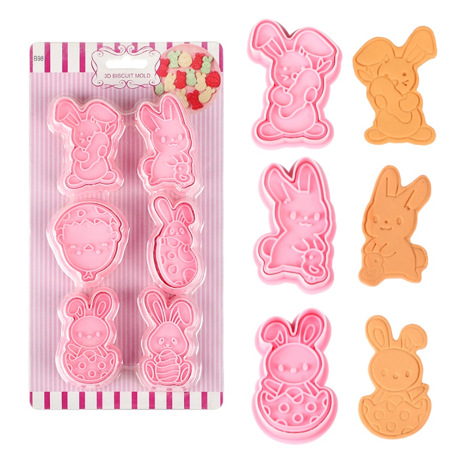 6pcs/Set Easter Bunny Cookie C - Baking Kitchen Set 리뷰 및 가격