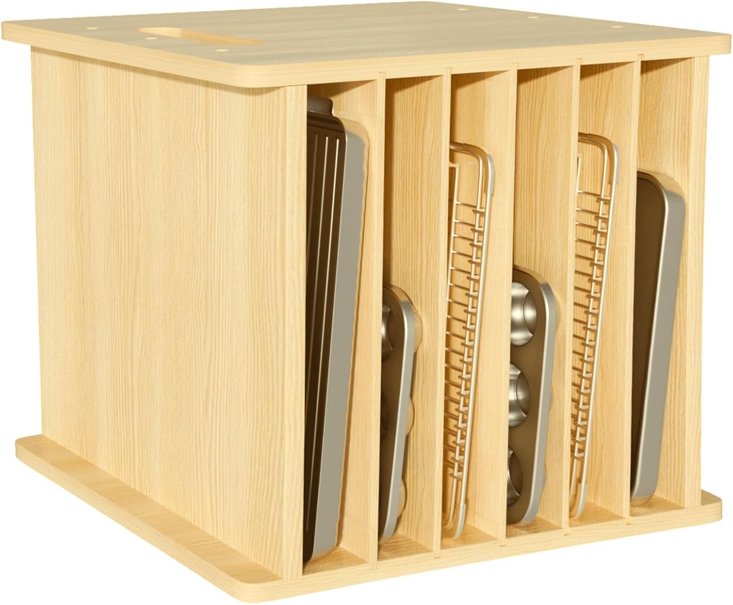 7 Tier Wooden Tray Dividers fo - Kitchen Cabinet Baking Sheet Organizer 리뷰 및 가격