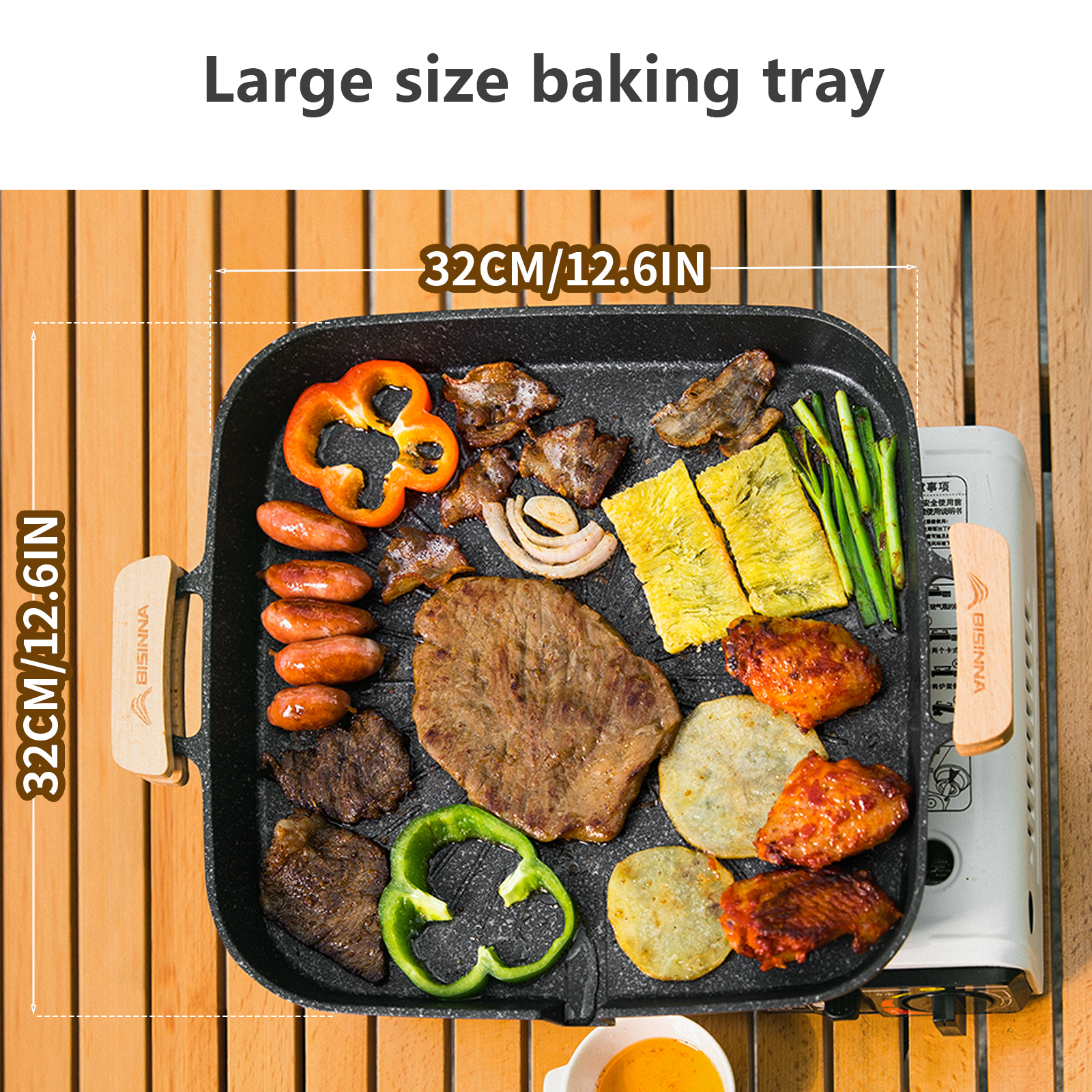 BISINNA Square BBQ Grill Pan N - Kitchen Baking Containers 리뷰 및 가격