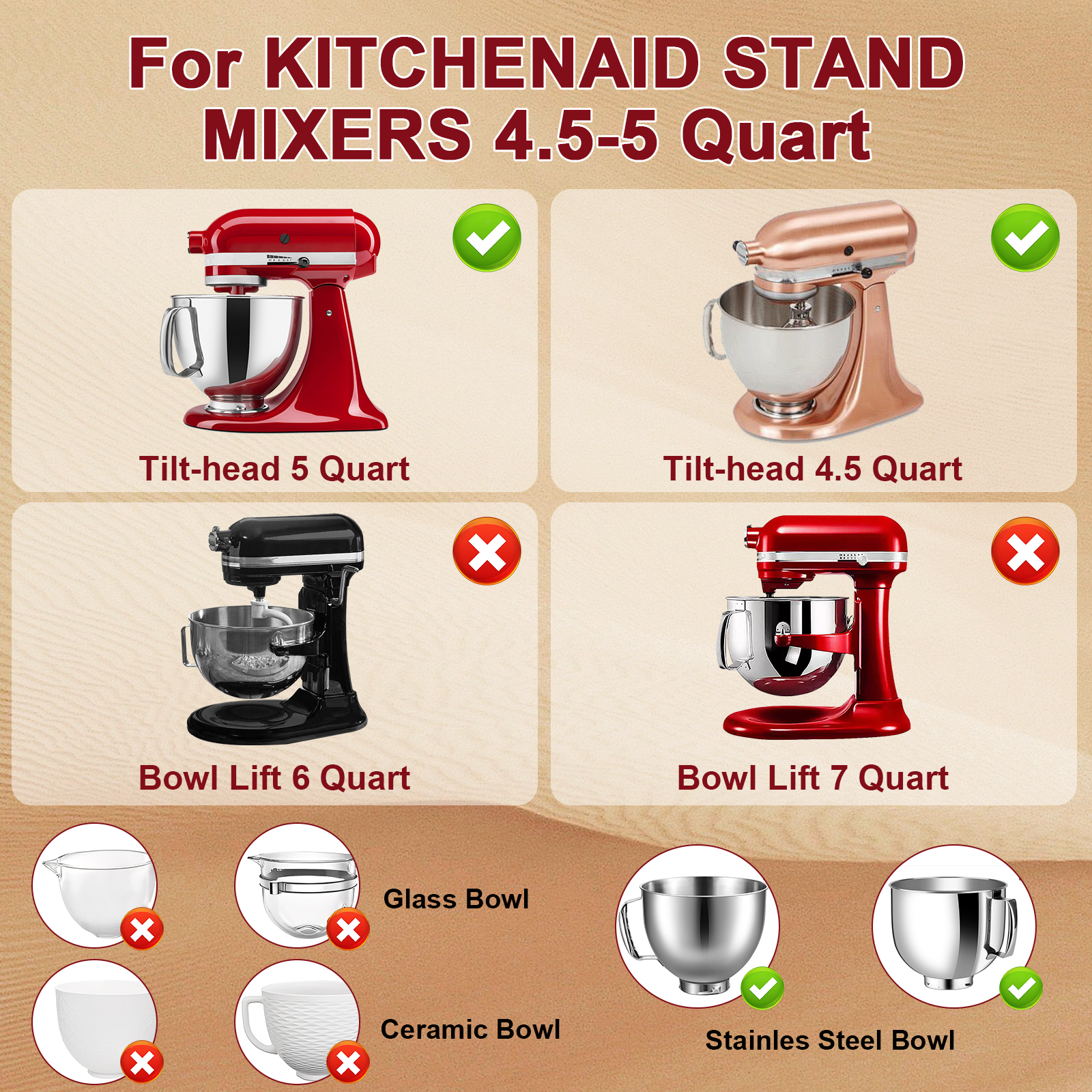 Silicone Bowl With Lids Includ - Kitchen Aid Baking Mixer 리뷰 및 가격