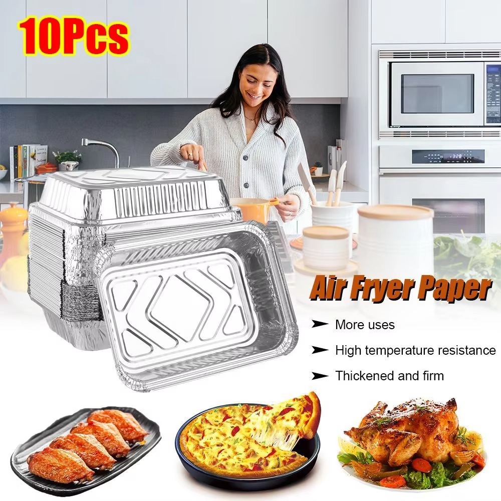 10PCS With Lids Aluminum Foil  - Kitchen Baking Containers 리뷰 및 가격