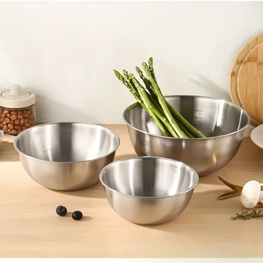 3pcs Stainless Steel Salad Bow - Baking Kitchen Set 리뷰 및 가격