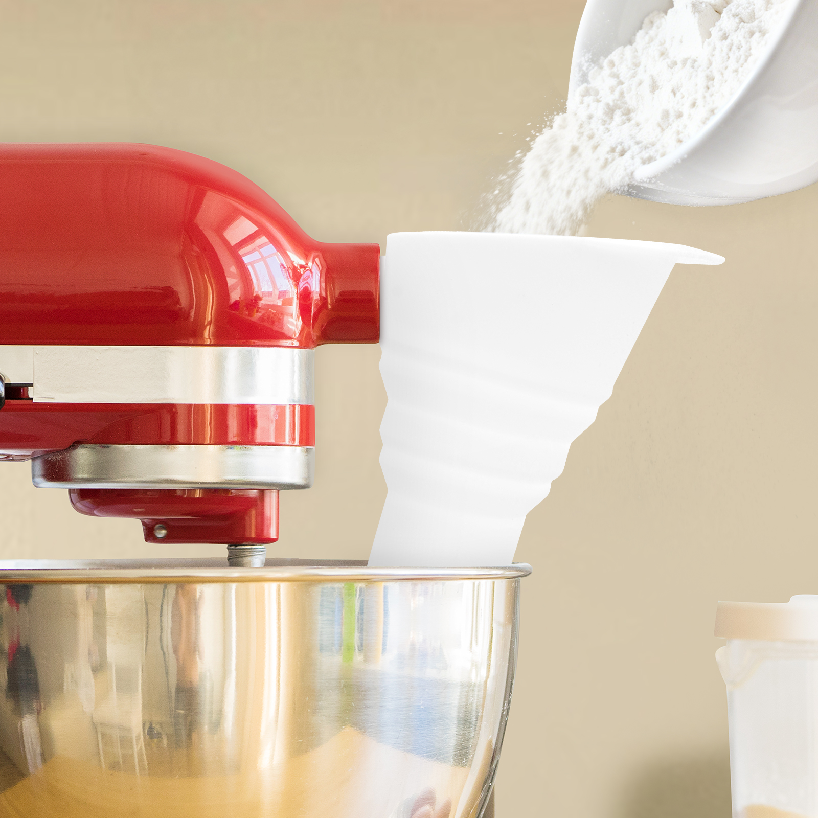 Silicone Flour Funnel for Kitc - Kitchen Aid Baking Mixer 리뷰 및 가격