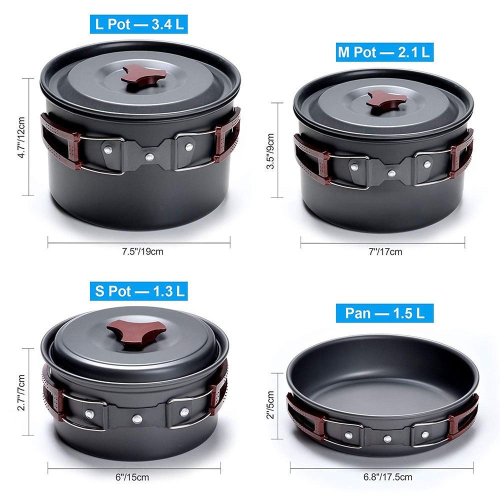 Outdoor Camping Cookware Kit N - Kitchen Baking Pan Set 리뷰 및 가격