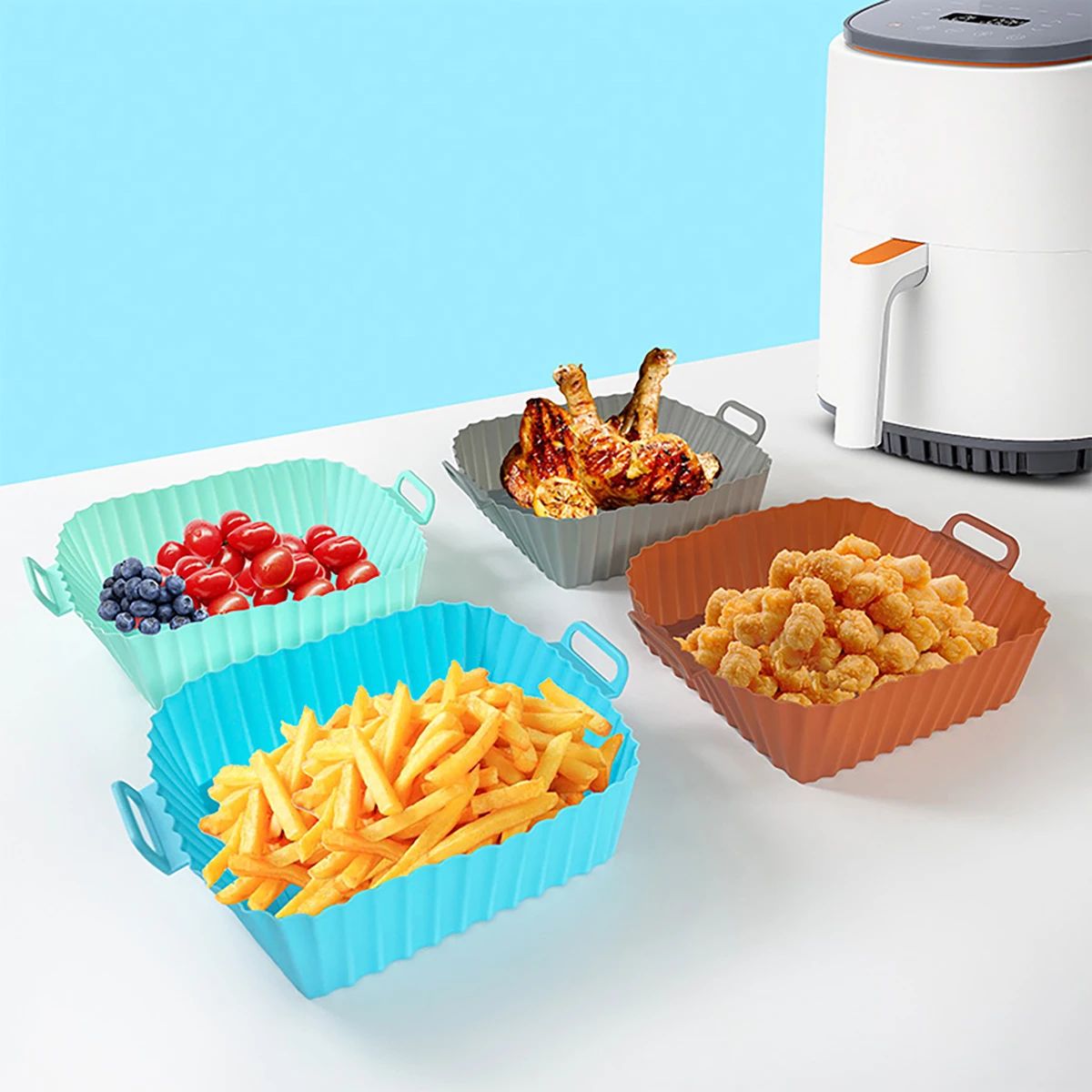 Silicone Fryer Mold Air Fryer  - Kitchen Baking Pans 리뷰 및 가격