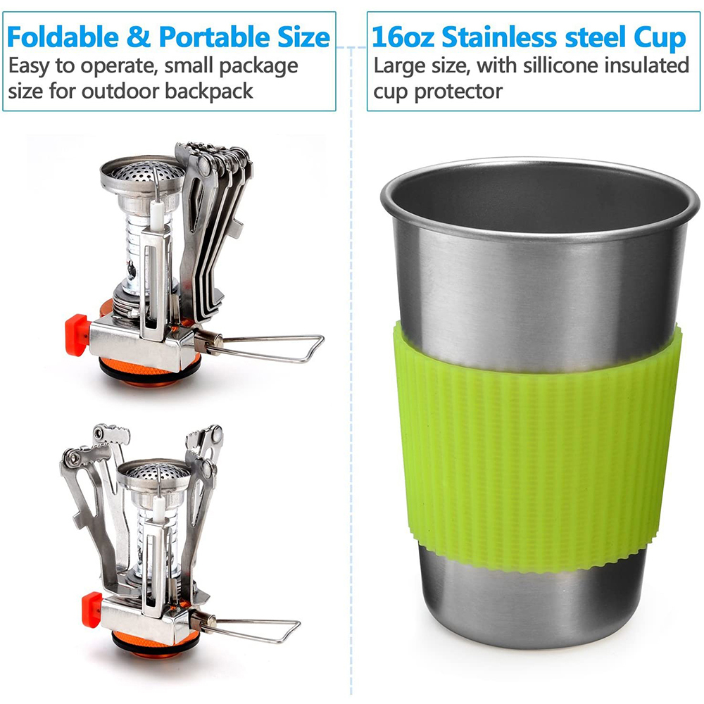 Camping Cookware Kit with Stov - Kitchen Baking Pan Set 리뷰 및 가격