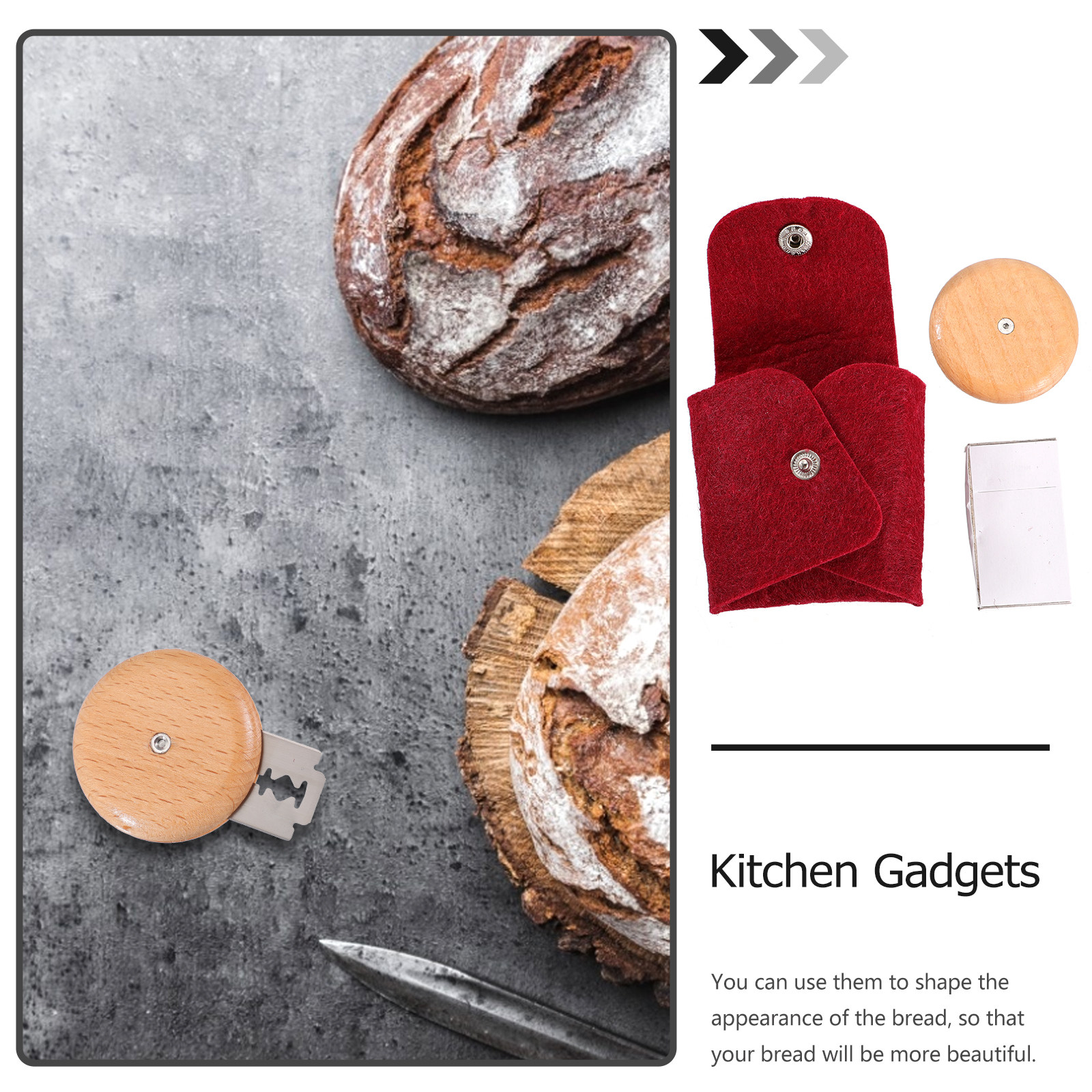 Bread Knife Set Wood Slicer St - Baking Kitchen Set 리뷰 및 가격