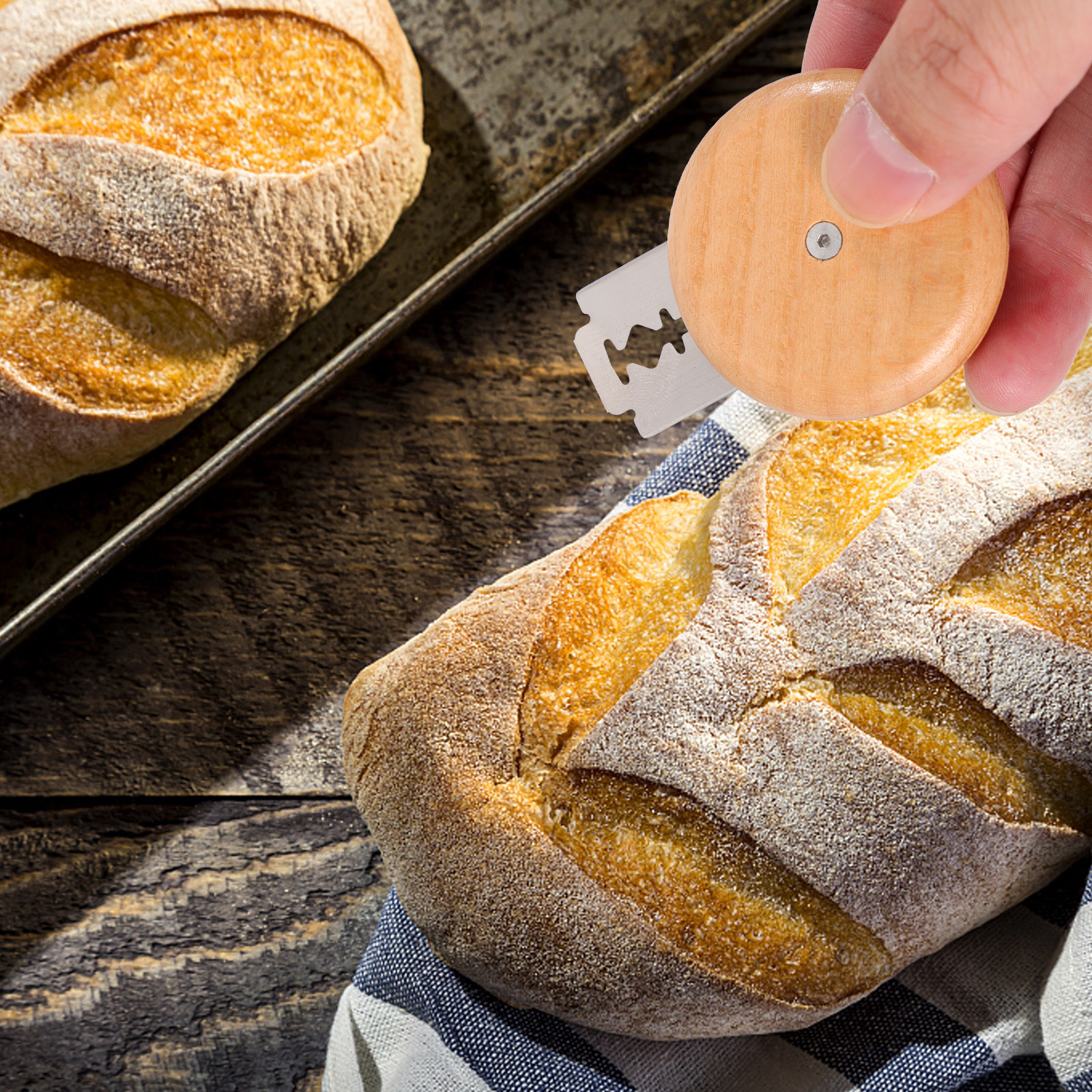 Bread Knife Set Wood Slicer St - Baking Kitchen Set 리뷰 및 가격