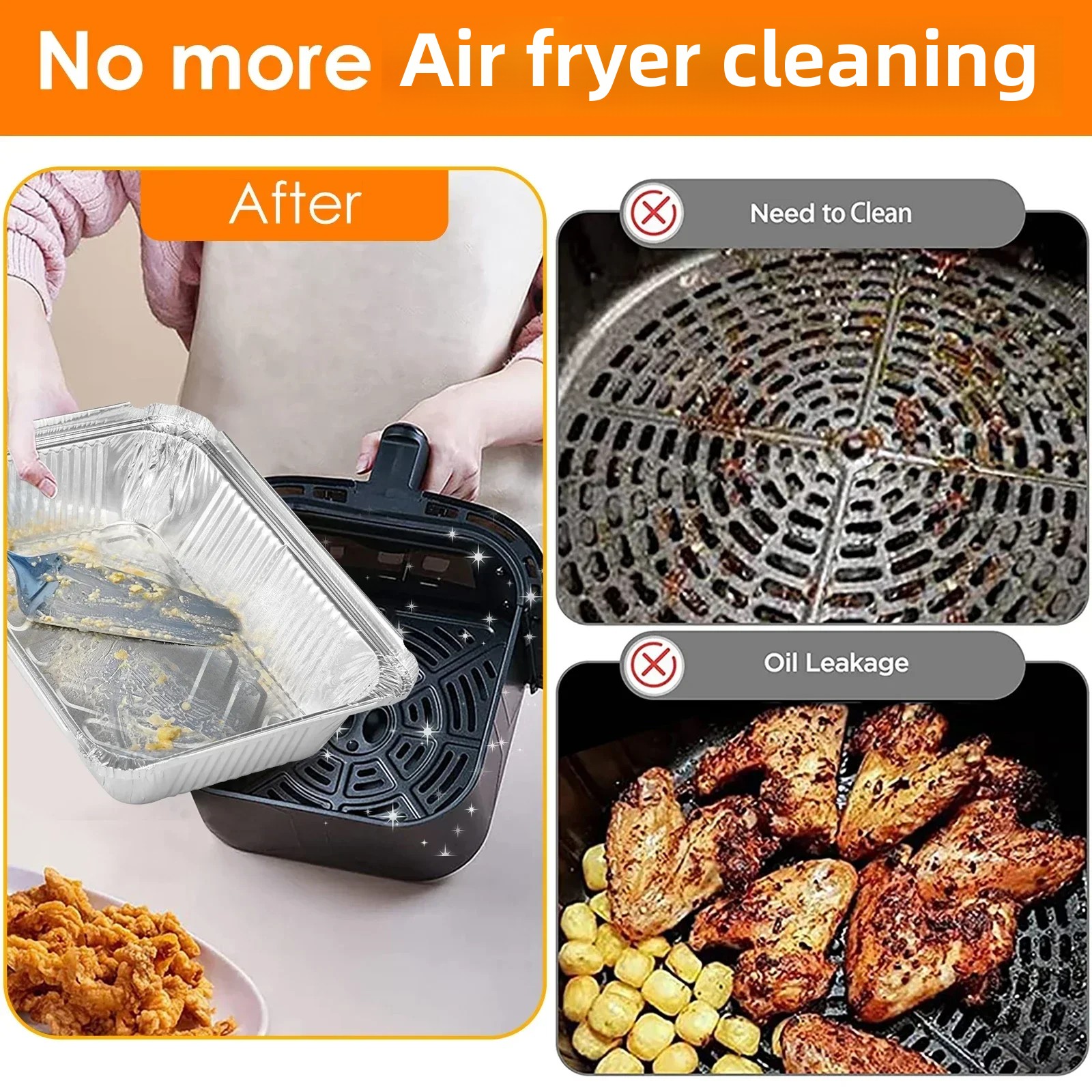 50/100pcs Aluminum Foil Trays  - Kitchen Baking Pan Set 리뷰 및 가격